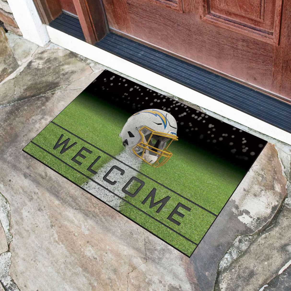 Fanmats Los Angeles Chargers Rubber Door Mat - 18" x 30" Fan Gear NFL Los Angeles Chargers