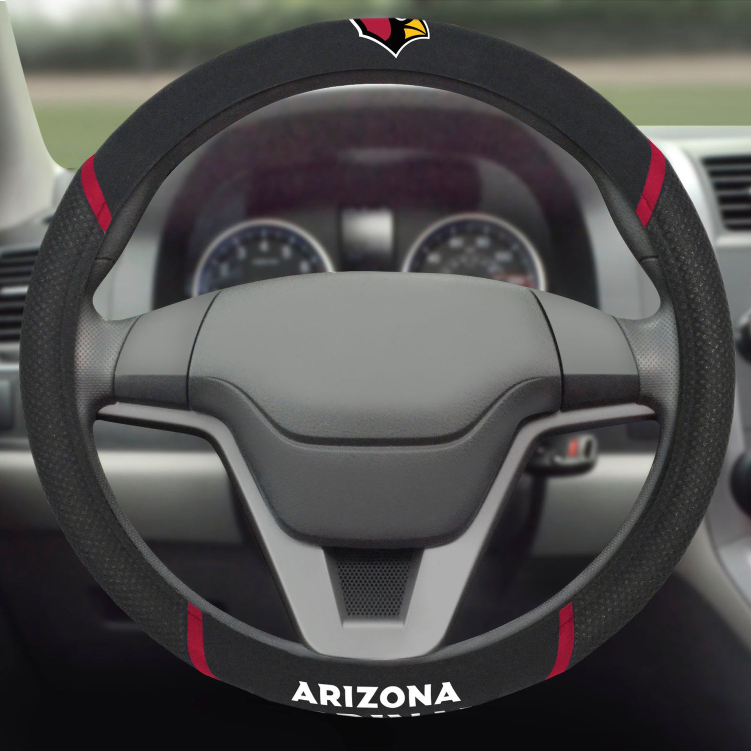 Fanmats Arizona Cardinals Embroidered Steering Wheel Cover Fan Gear NFL Arizona Cardinals