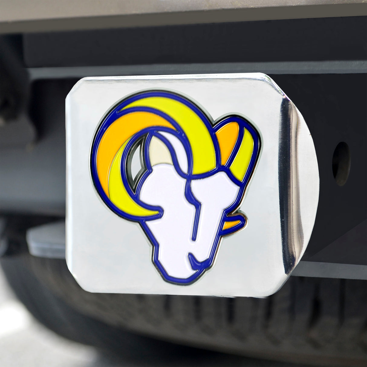 Fanmats Los Angeles Rams Hitch Cover - 3D Color Emblem Fan Gear NFL Los Angeles Rams