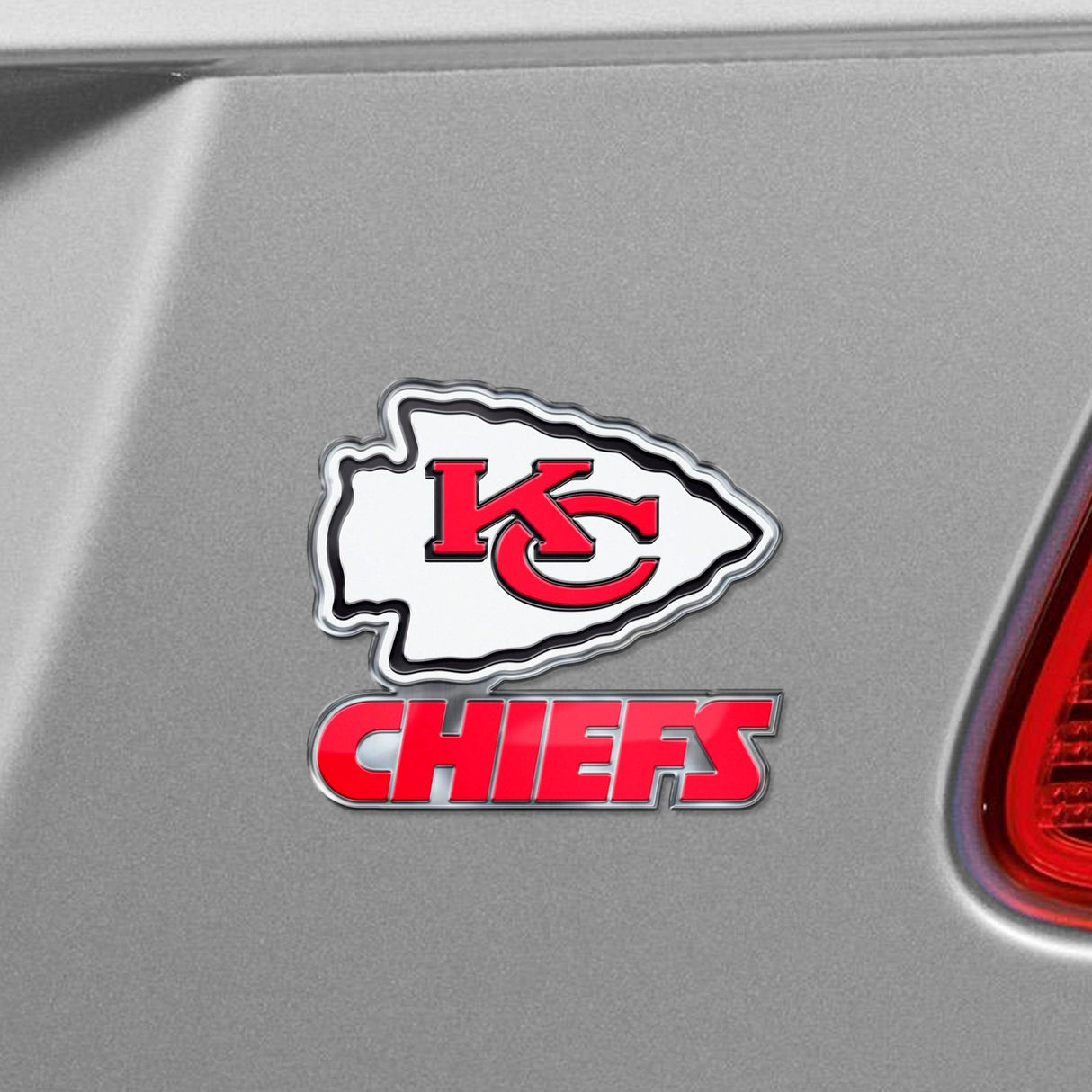 Fanmats Kansas City Chiefs Heavy Duty Aluminum Embossed Color Emblem - Alternate Fan Gear NFL Kansas City Chiefs