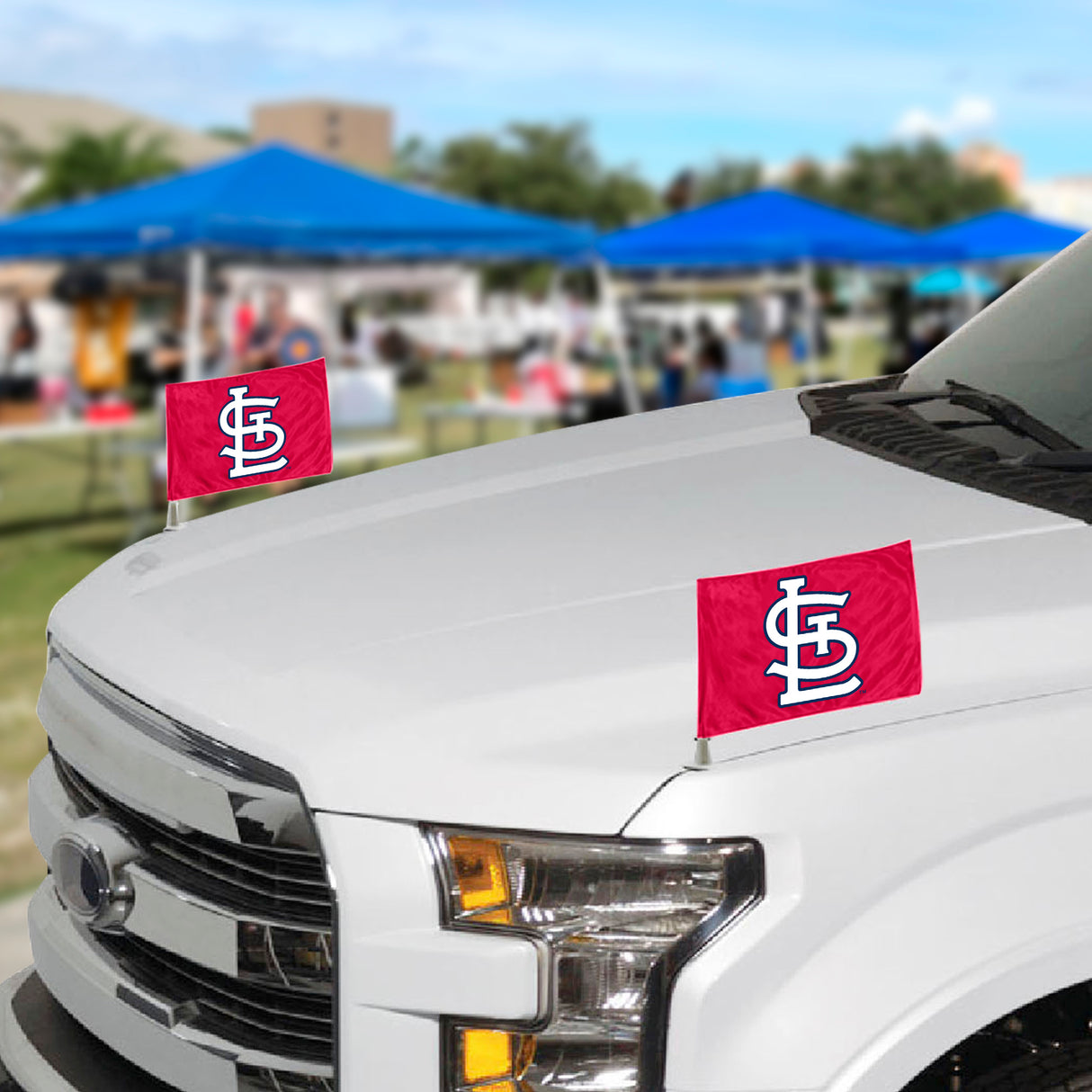 Fanmats St. Louis Cardinals Ambassador Car Flags - 2 Pack Mini Auto Flags, 4" X 6" Fan Gear MLB St. Louis Cardinals