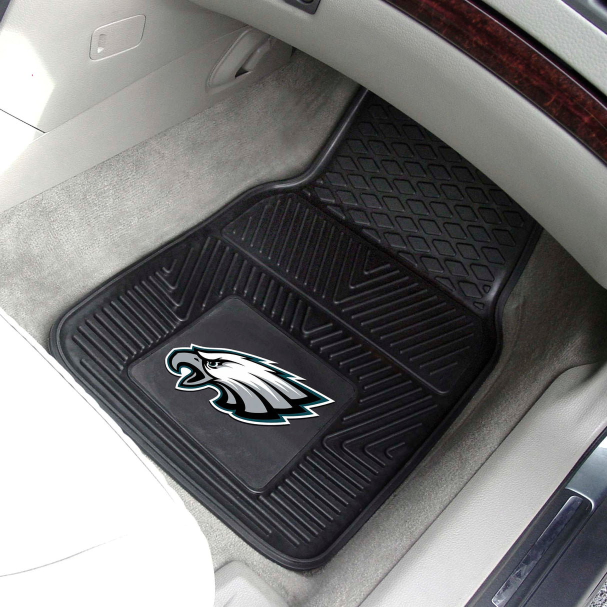Fanmats Philadelphia Eagles Heavy Duty Car Mat Set - 2 Pieces Fan Gear NFL Philadelphia Eagles