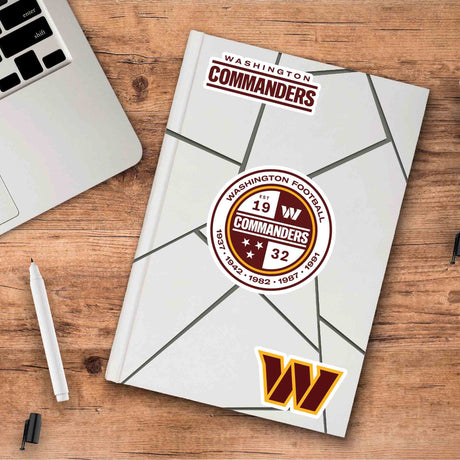 Fanmats Washington Commanders 3 Piece Decal Sticker Set Fan Gear NFL Washington Commanders