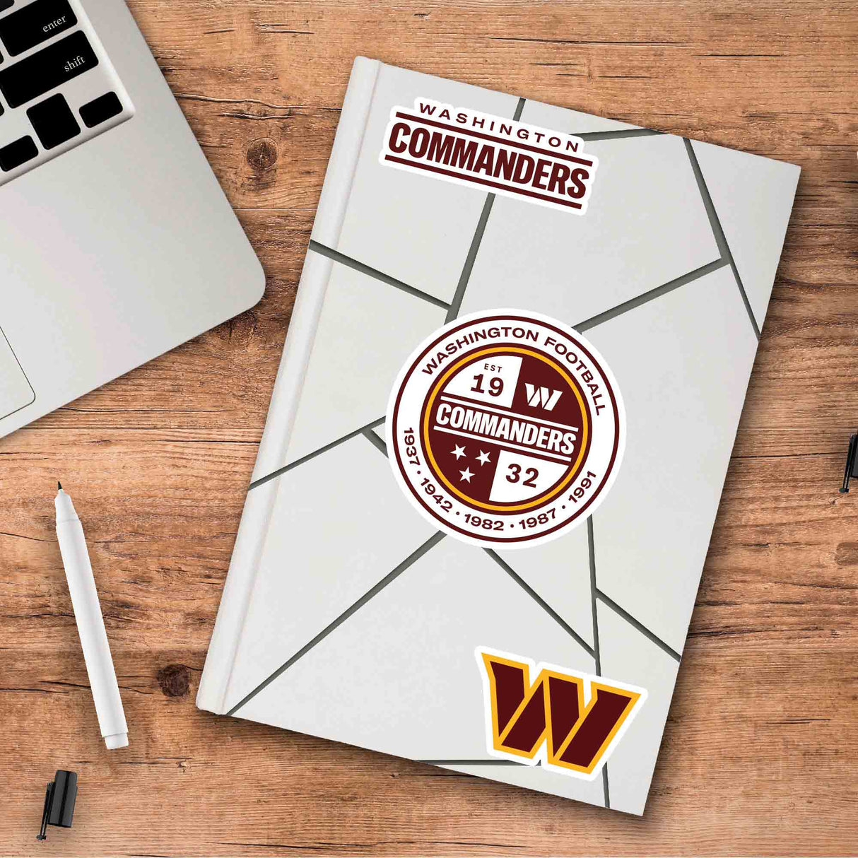 Fanmats Washington Commanders 3 Piece Decal Sticker Set Fan Gear NFL Washington Commanders