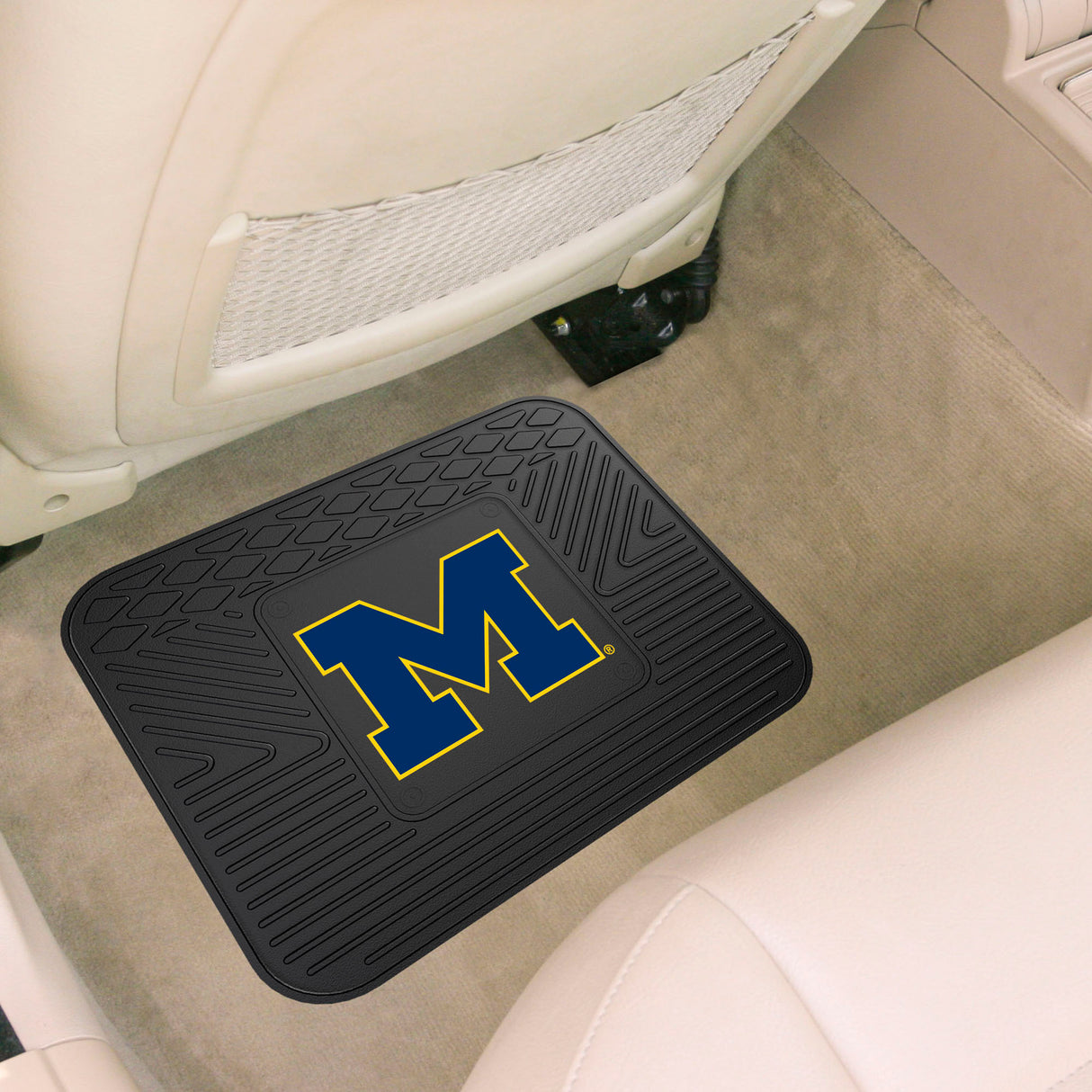 Fanmats Michigan Wolverines Back Seat Car Utility Mat - 14" x 17" Fan Gear NCAA Michigan Wolverines