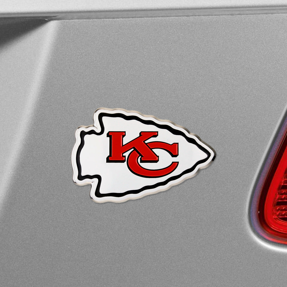 Fanmats Kansas City Chiefs Heavy Duty Aluminum Embossed Color Emblem Fan Gear NFL Kansas City Chiefs