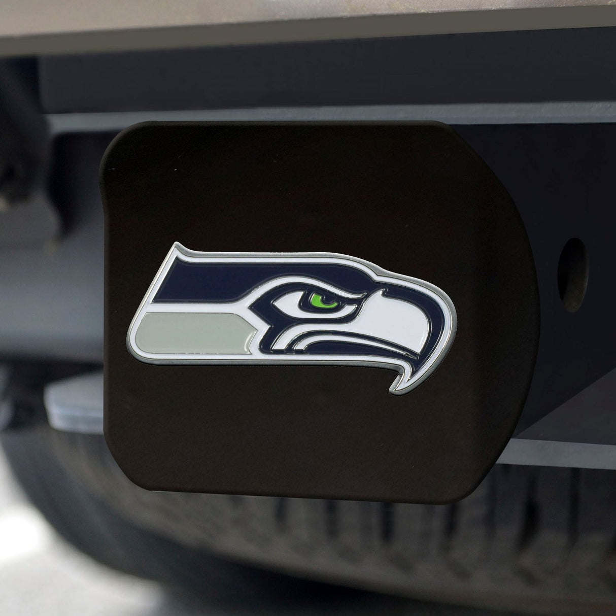 Fanmats Seattle Seahawks Black 3D Color Emblem Metal Hitch Cover Fan Gear NFL Seattle Seahawks