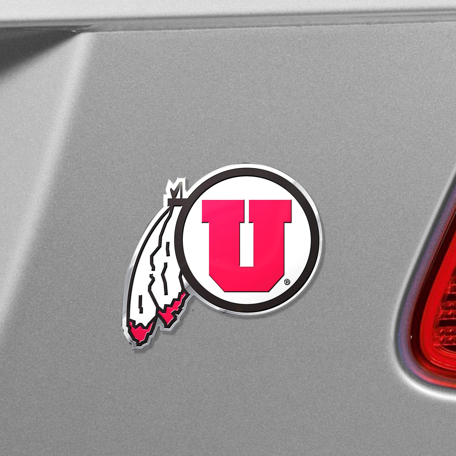 Fanmats Utah Utes Heavy Duty Aluminum Embossed Color Emblem Fan Gear NCAA Utah Utes