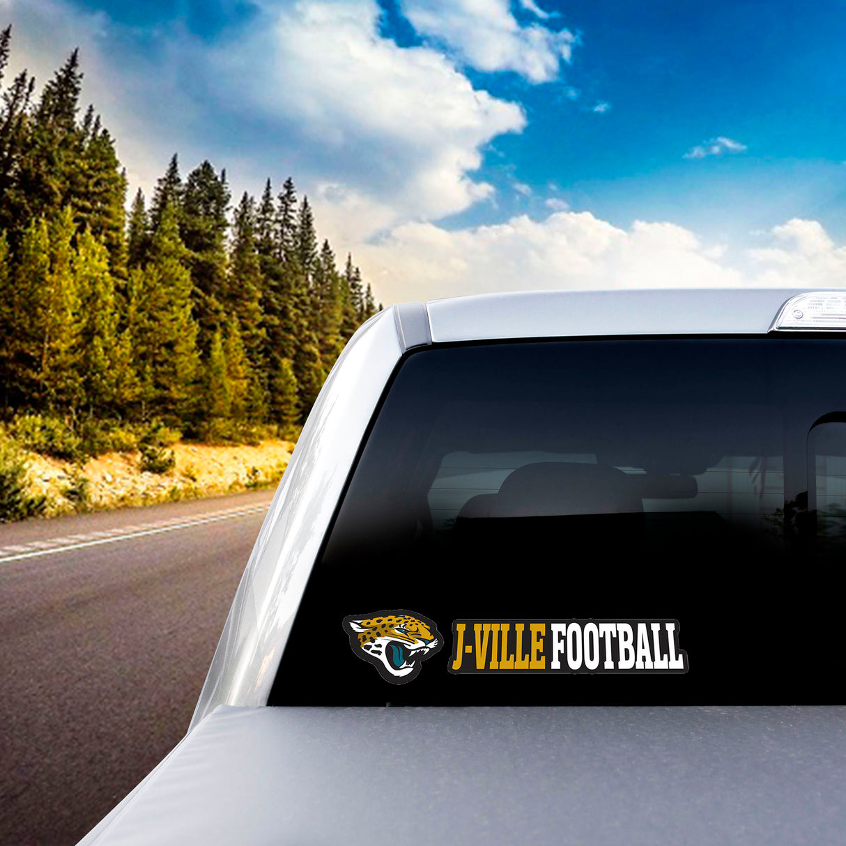 Fanmats Jacksonville Jaguars 2 Piece Team Slogan Decal Sticker Set Fan Gear NFL Jacksonville Jaguars