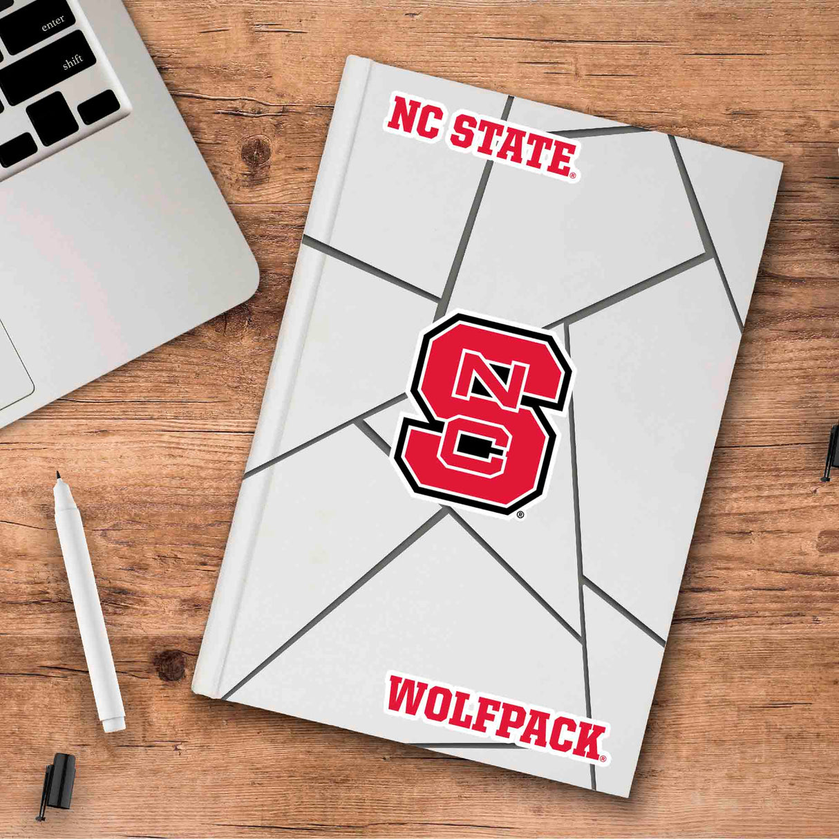 Fanmats NC State Wolfpack 3 Piece Decal Sticker Set Fan Gear NCAA North Carolina State Wolfpack