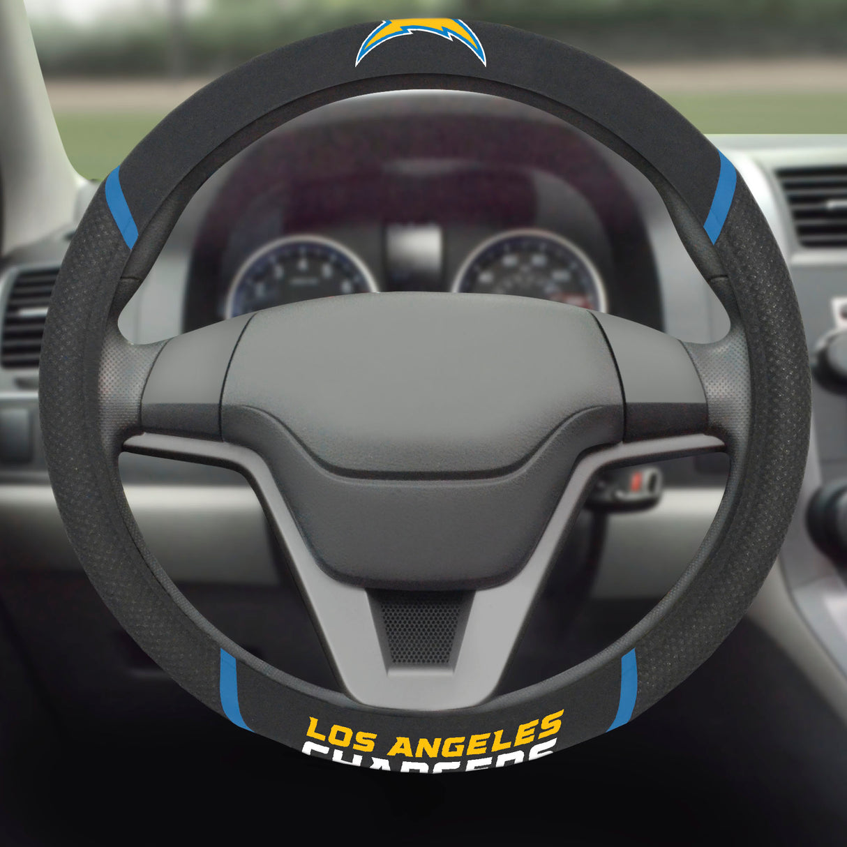 Fanmats Los Angeles Chargers Embroidered Steering Wheel Cover Fan Gear NFL Los Angeles Chargers