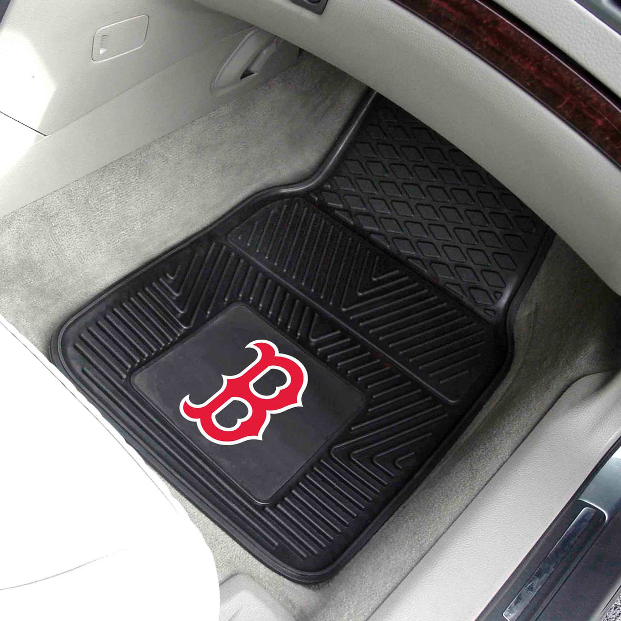 Fanmats Boston Red Sox Heavy Duty Car Mat Set - 2 Pieces Fan Gear MLB Boston Red Sox