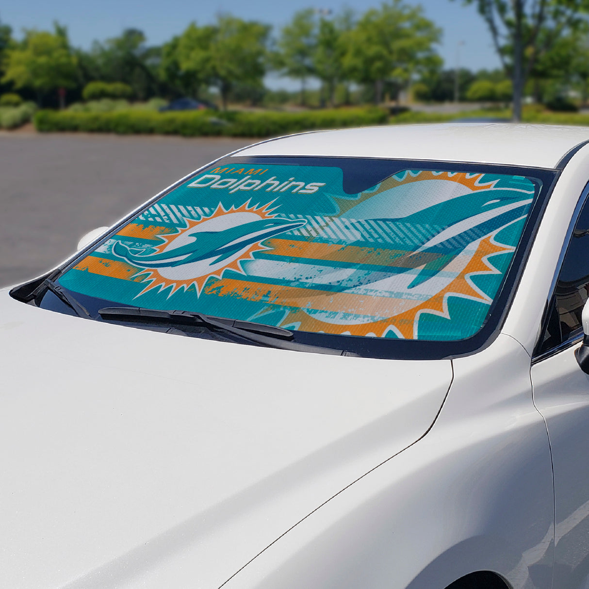 Fanmats Miami Dolphins Windshield Sun Shade Fan Gear NFL Miami Dolphins