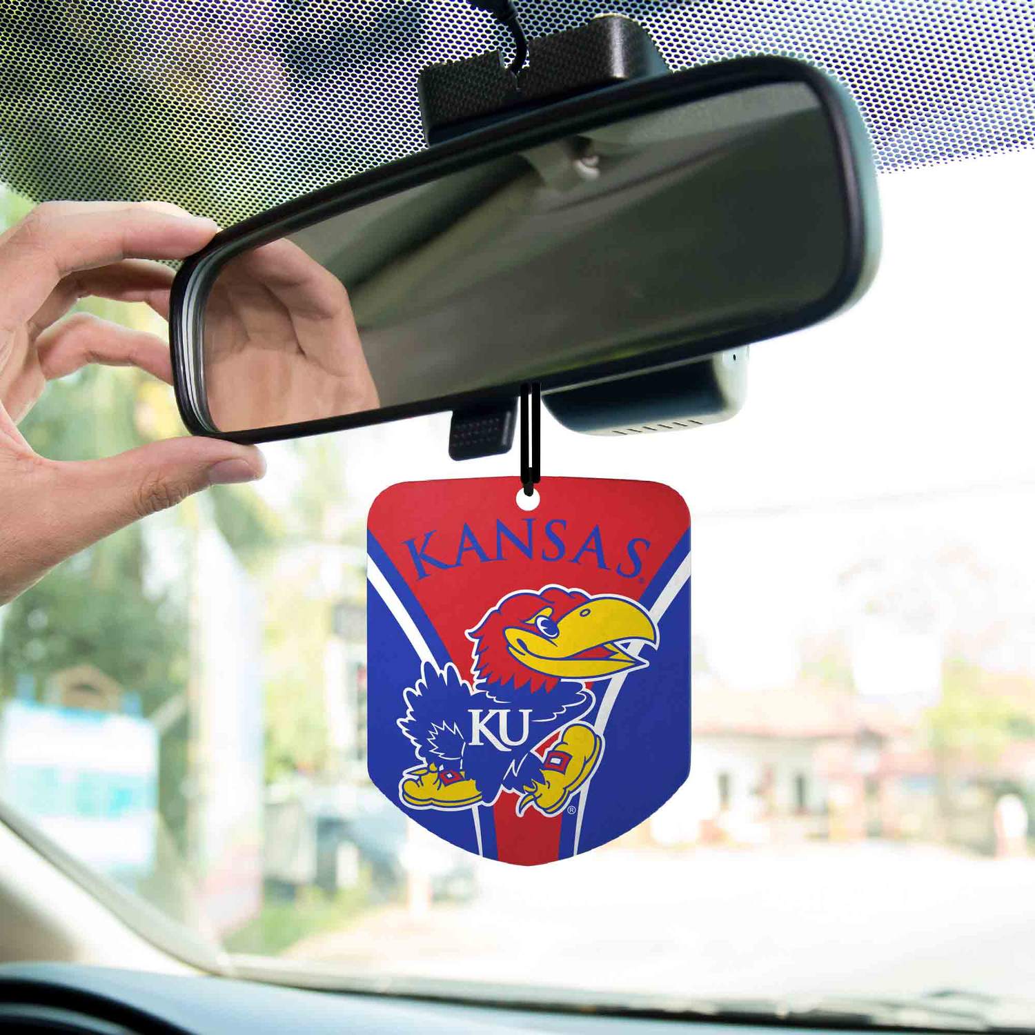 Fanmats Kansas Jayhawks 2 Pack Air Freshener Fan Gear NCAA Kansas Jayhawks