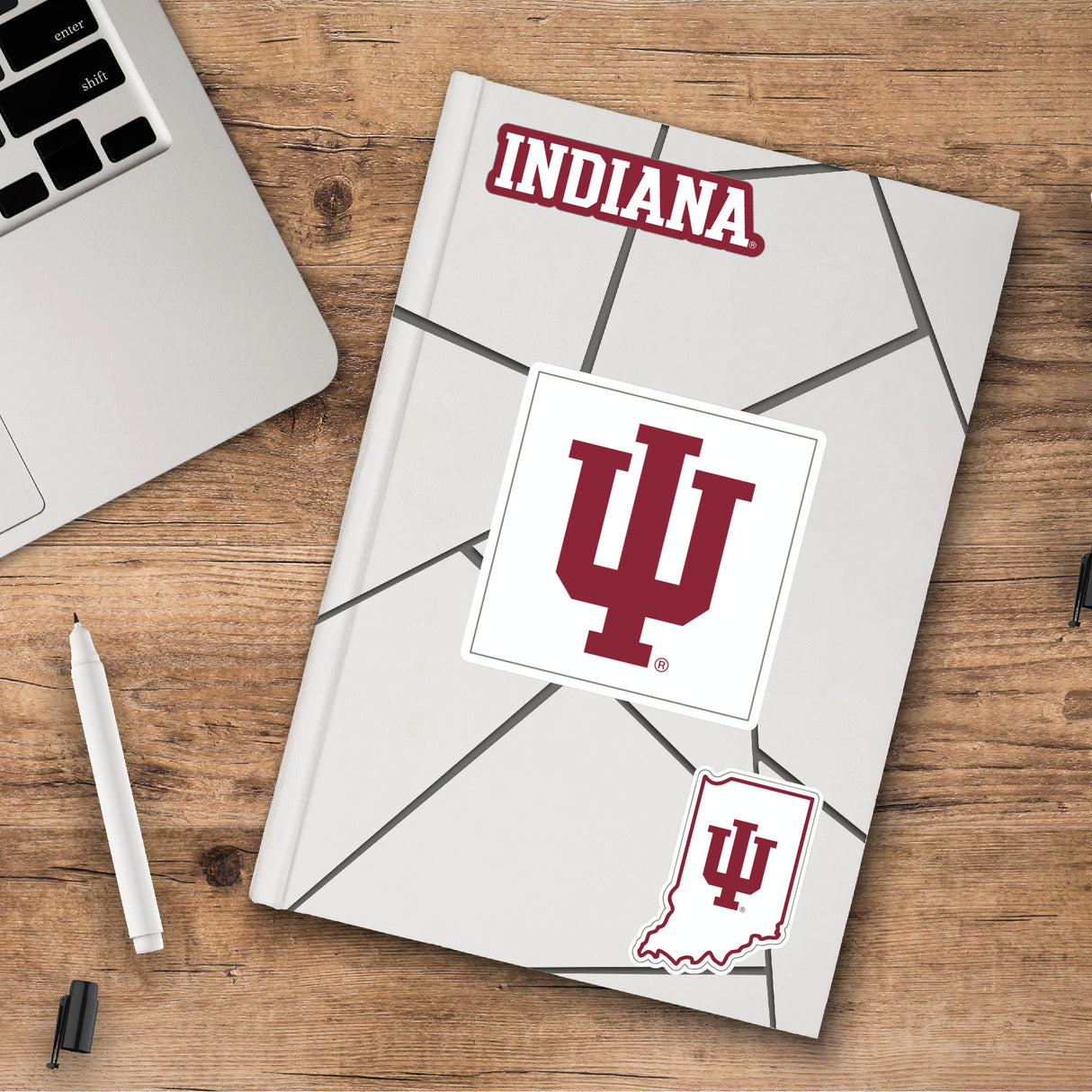 Fanmats Indiana Hooisers 3 Piece Decal Sticker Set Fan Gear NCAA Indiana Hoosiers