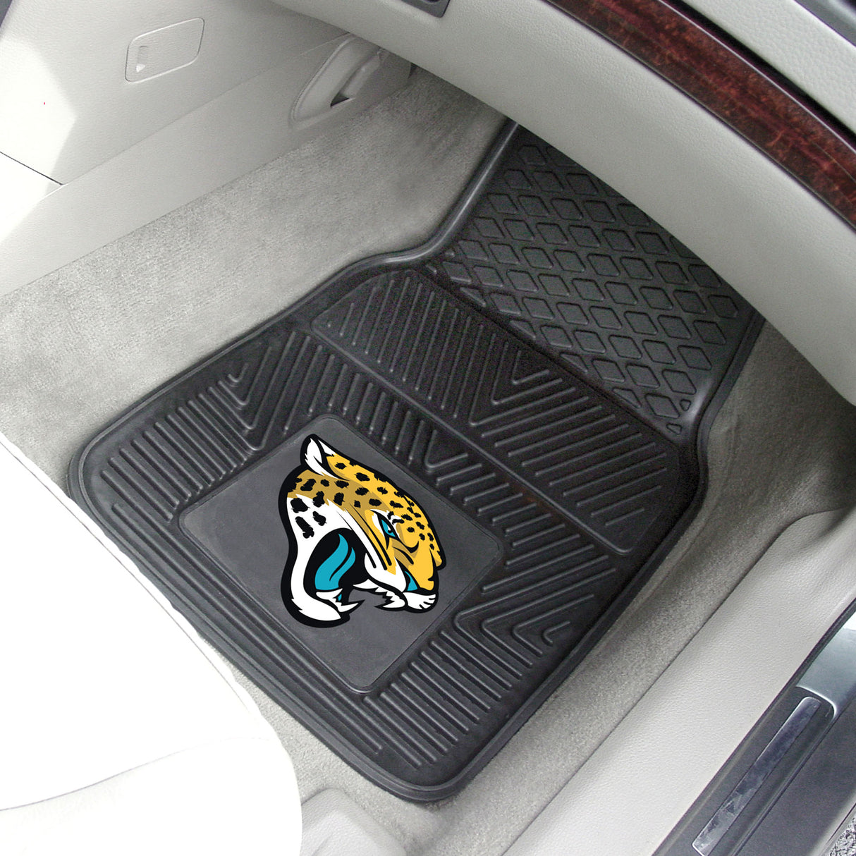 Fanmats Jacksonville Jaguars Heavy Duty Car Mat Set - 2 Pieces Fan Gear NFL Jacksonville Jaguars