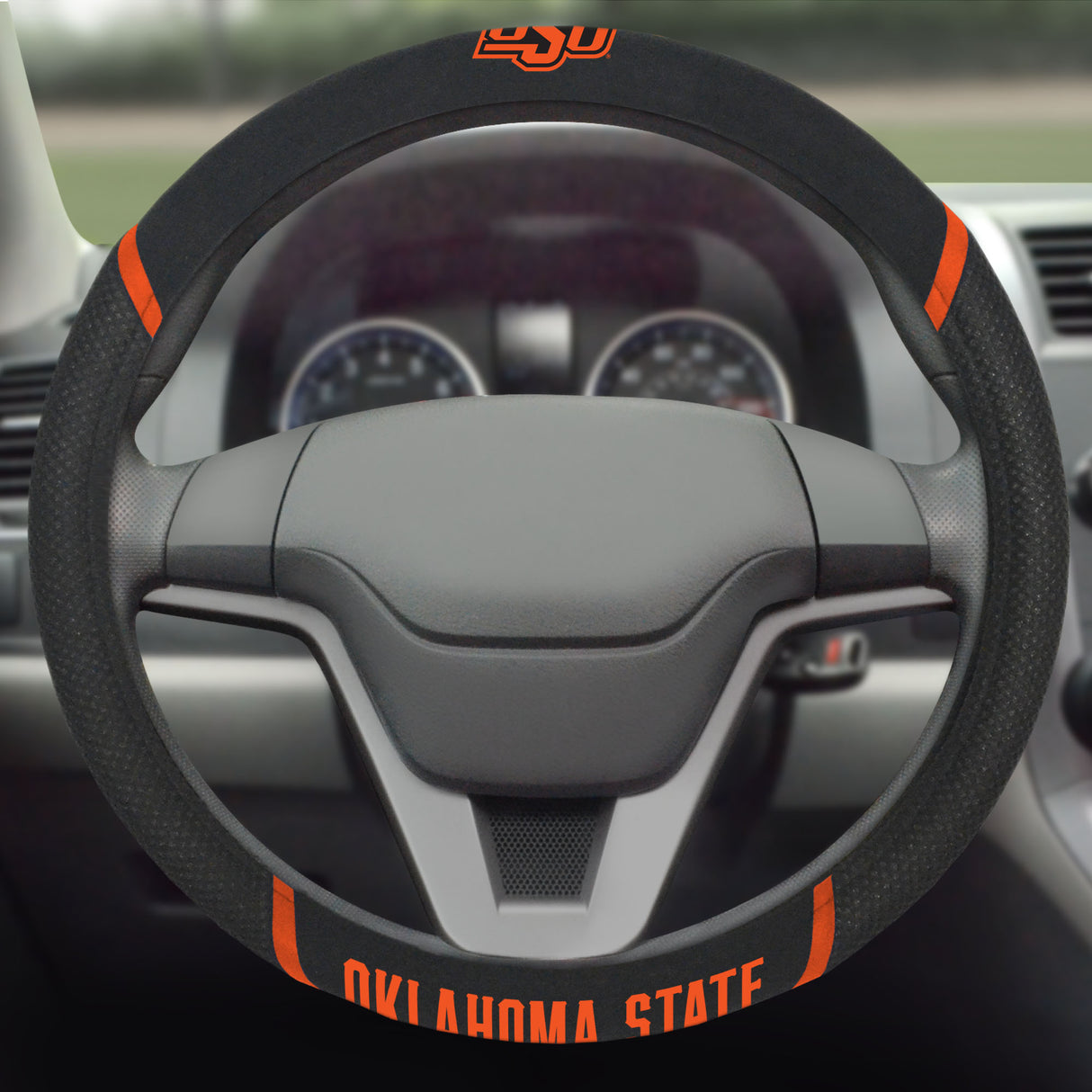 Fanmats Oklahoma State Cowboys Embroidered Steering Wheel Cover Fan Gear NCAA Oklahoma State Cowboys
