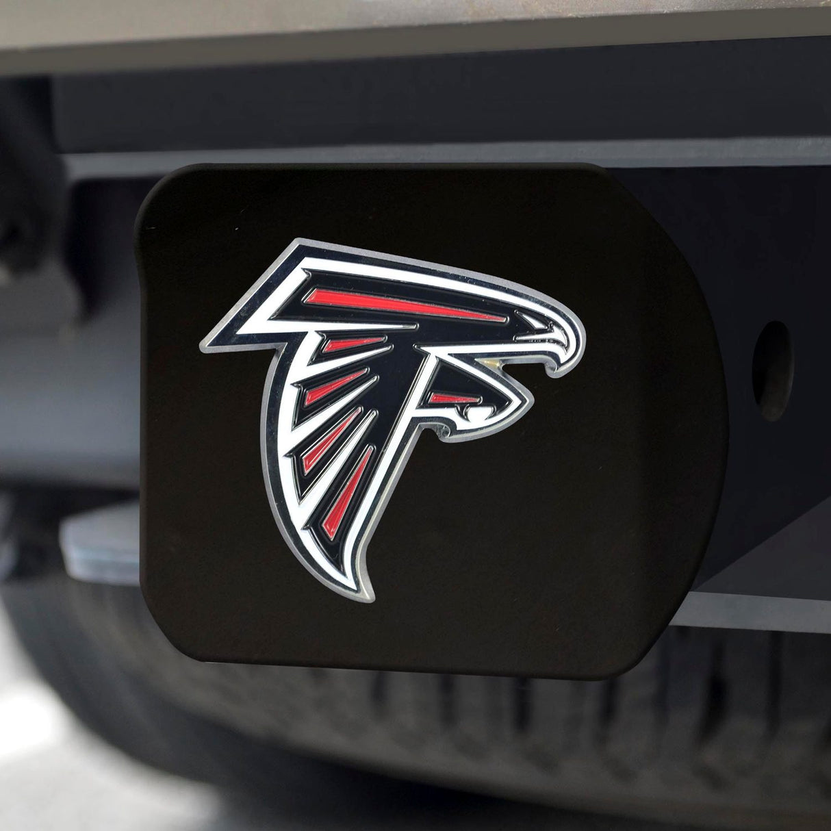 Fanmats Atlanta Falcons 3D Color Emblem Black Metal Hitch Cover Fan Gear NFL Atlanta Falcons