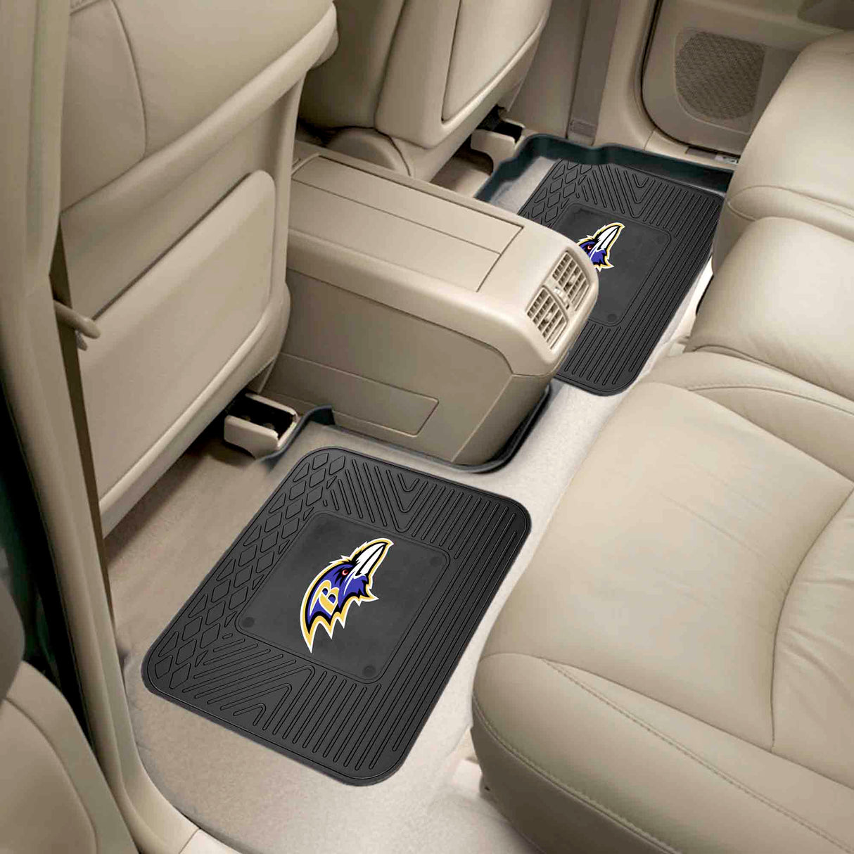 Fanmats Baltimore Ravens Back Seat Car Utility Mats - 2 Piece Set Fan Gear NFL Baltimore Ravens