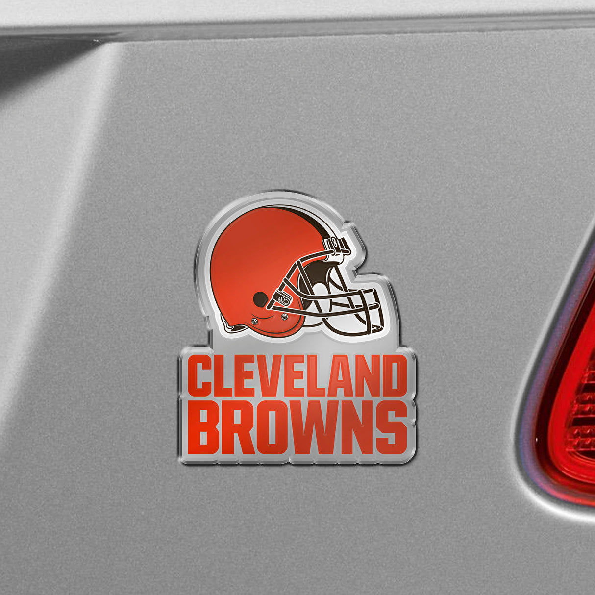 Fanmats Cleveland Browns Heavy Duty Aluminum Embossed Color Emblem - Alternate Fan Gear NFL Cleveland Browns