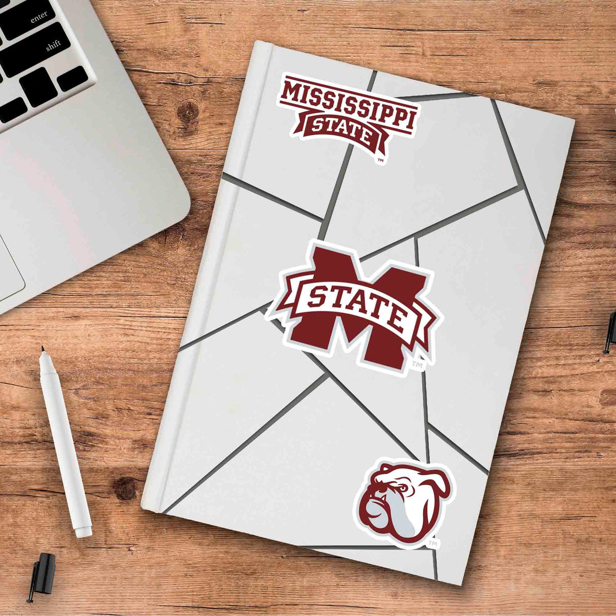 Fanmats Mississippi State Bulldogs 3 Piece Decal Sticker Set Fan Gear NCAA Mississippi State Bulldogs
