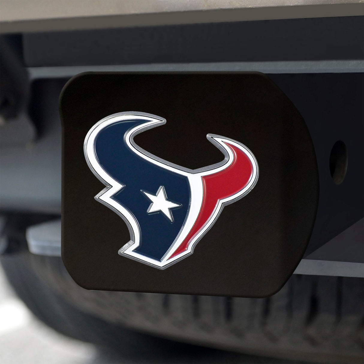 Fanmats Houston Texans Black 3D Color Emblem Metal Hitch Cover Fan Gear NFL Houston Texans