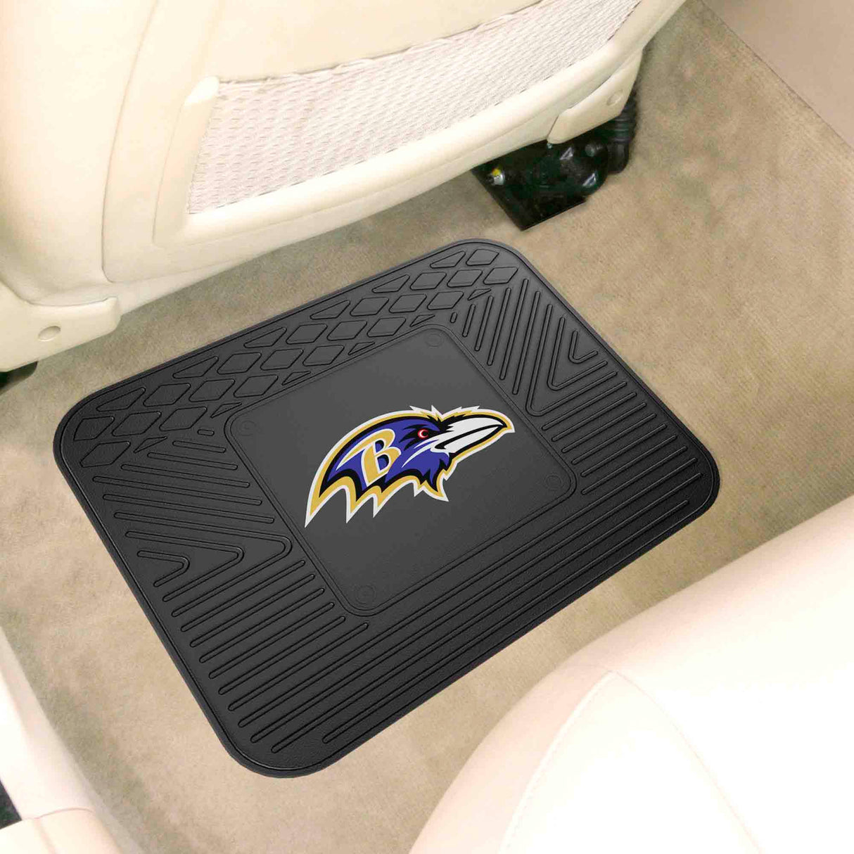Fanmats Baltimore Ravens Back Seat Car Utility Mat - 14" x 17" Fan Gear NFL Baltimore Ravens