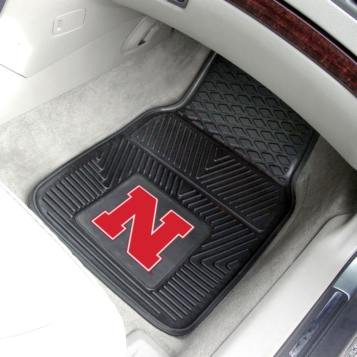 Fanmats Nebraska Cornhuskers Heavy Duty Car Mat Set - 2 Pieces Fan Gear NCAA Nebraska Cornhuskers