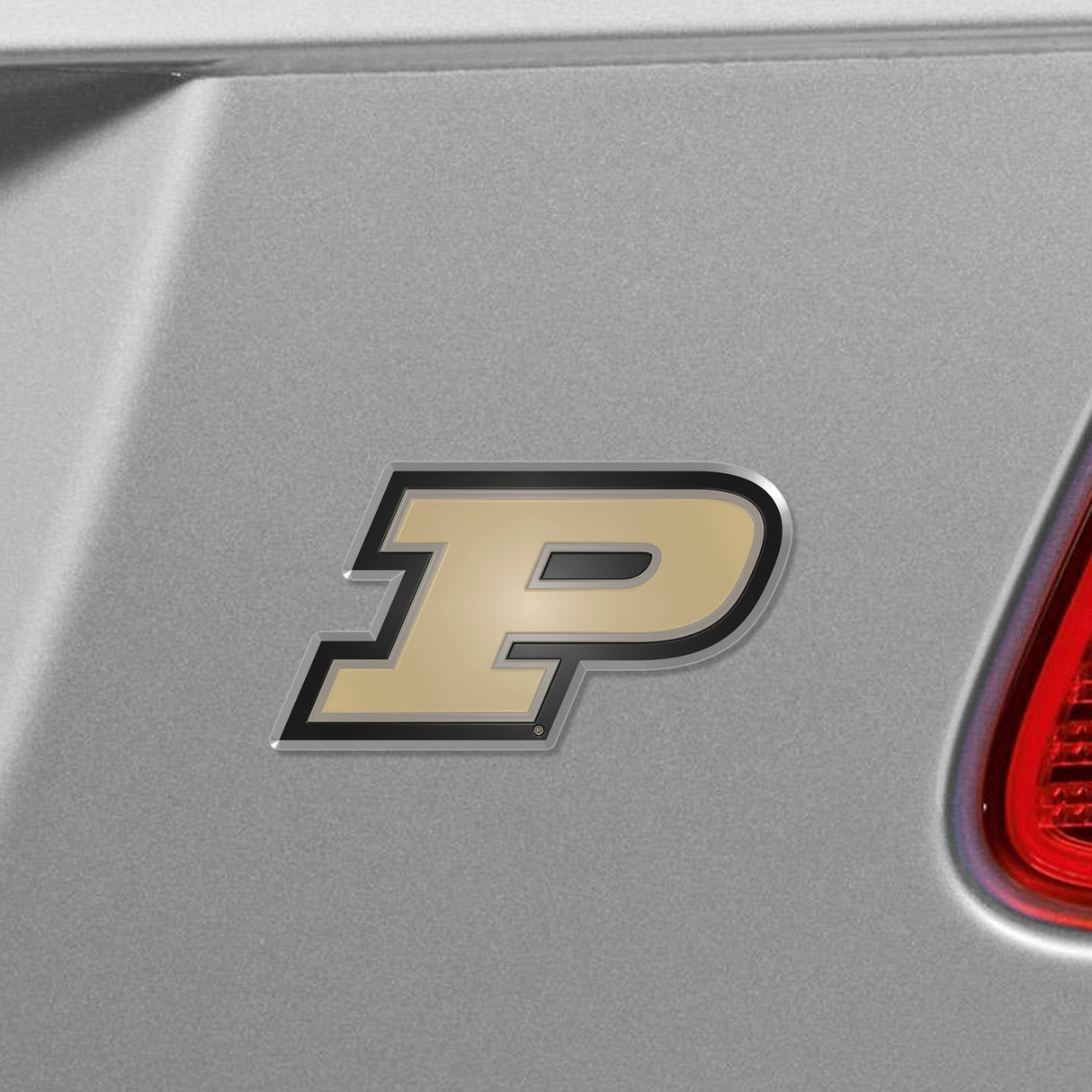 Fanmats Purdue Boilermakers Heavy Duty Aluminum Embossed Color Emblem Fan Gear NCAA Purdue Boilermakers