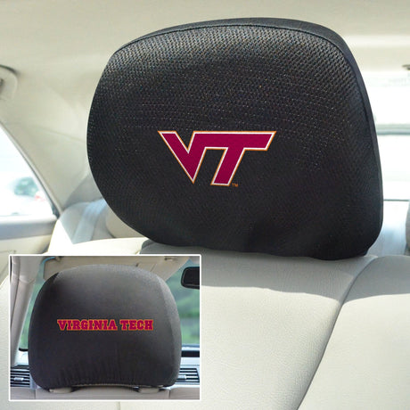 Fanmats Virginia Tech Hokies Embroidered Head Rest Cover Set - 2 Pieces Fan Gear NCAA Virginia Tech Hokies