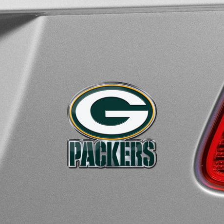 Fanmats Green Bay Packers Heavy Duty Aluminum Embossed Color Emblem - Alternate Fan Gear NFL Green Bay Packers
