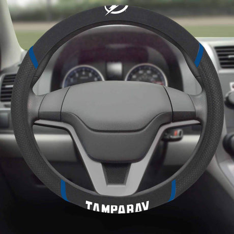 Fanmats Tampa Bay Lightning Embroidered Steering Wheel Cover Fan Gear NHL Tampa Bay Lightning