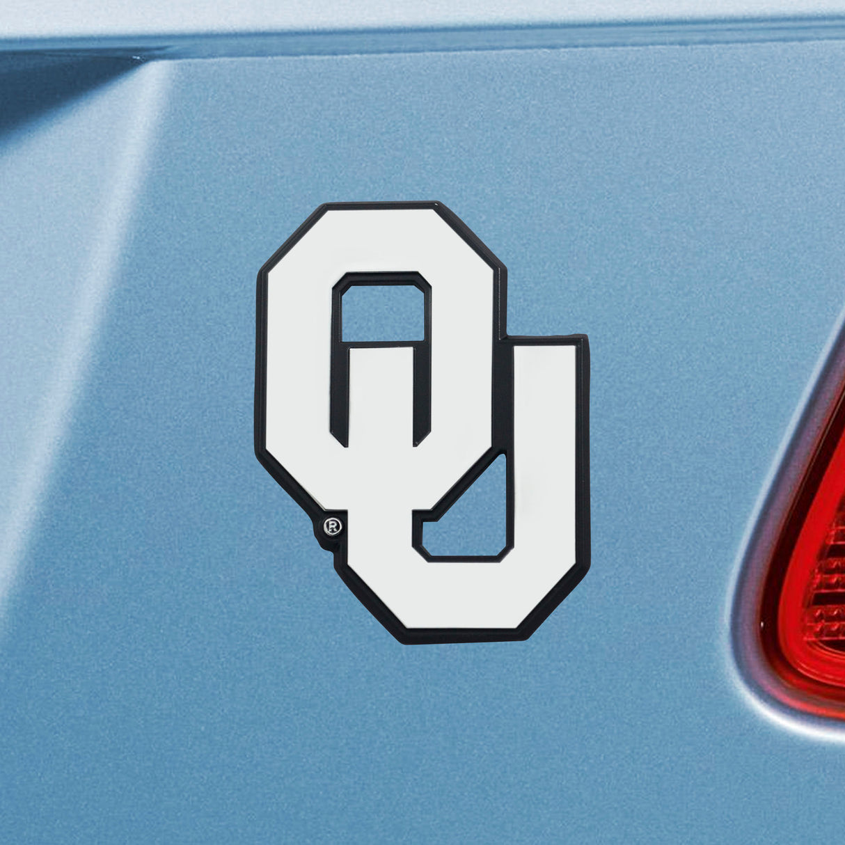 Fanmats Oklahoma Sooners 3D Chrome Metal Emblem Fan Gear NCAA Oklahoma Sooners