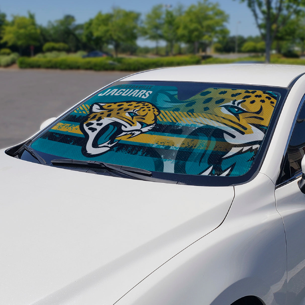 Fanmats Jacksonville Jaguars Windshield Sun Shade Fan Gear NFL Jacksonville Jaguars