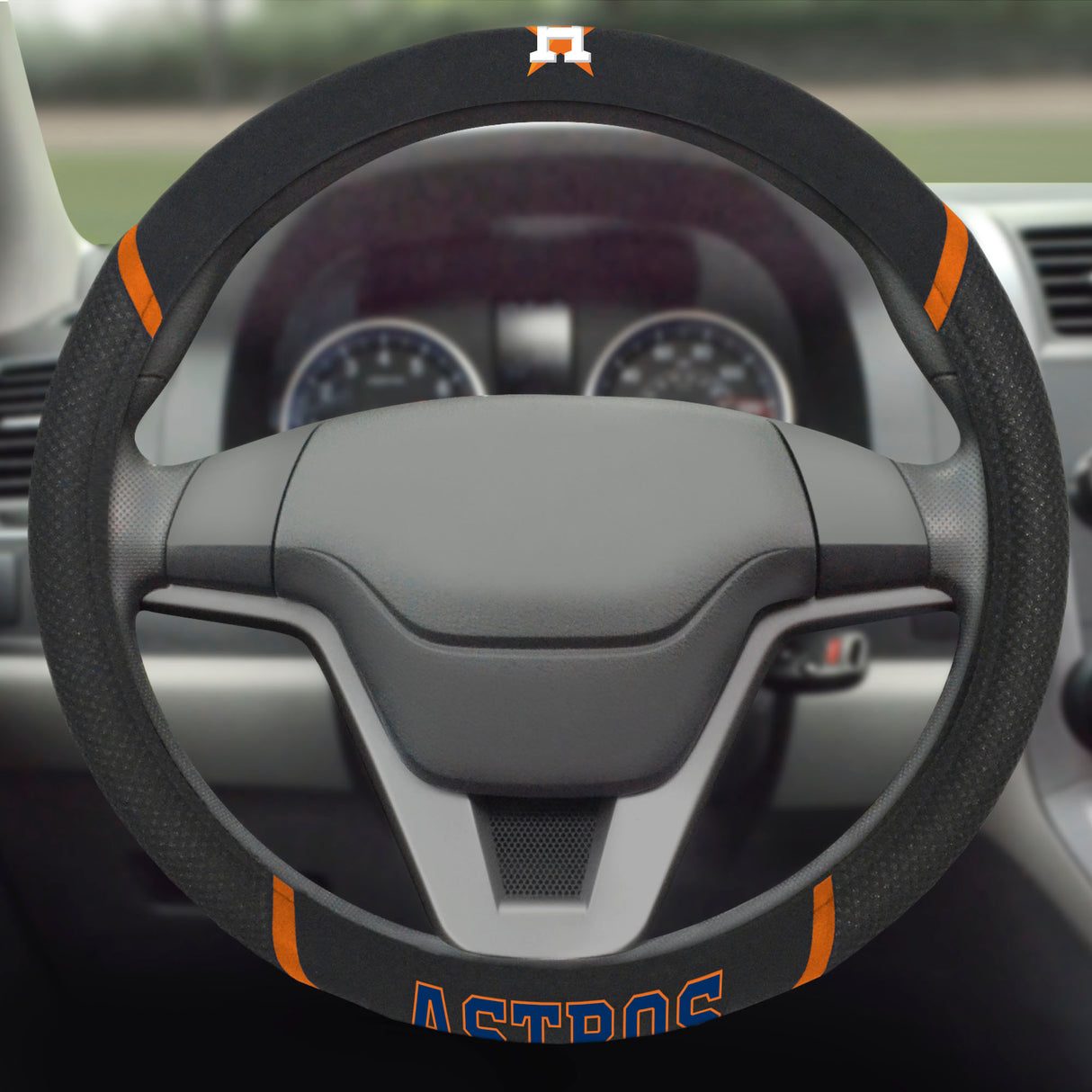 Fanmats Houston Astros Embroidered Steering Wheel Cover Fan Gear MLB Houston Astros