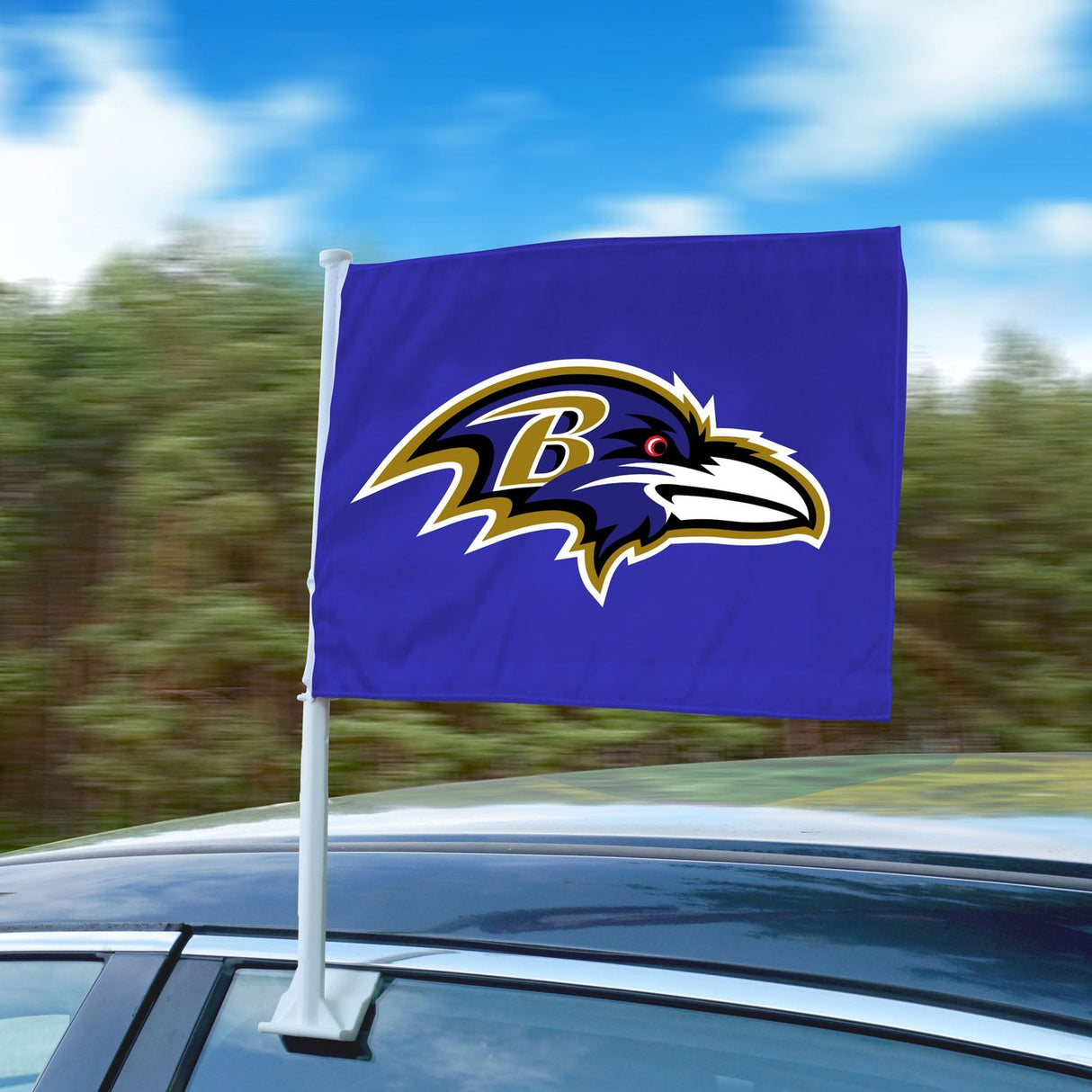 Fanmats Baltimore Ravens Car Flag Large 1pc 11" x 14" Fan Gear NFL Baltimore Ravens