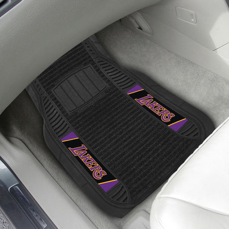 Fanmats Los Angeles Lakers 2 Piece Deluxe Car Mat Set Fan Gear NBA Los Angeles Lakers