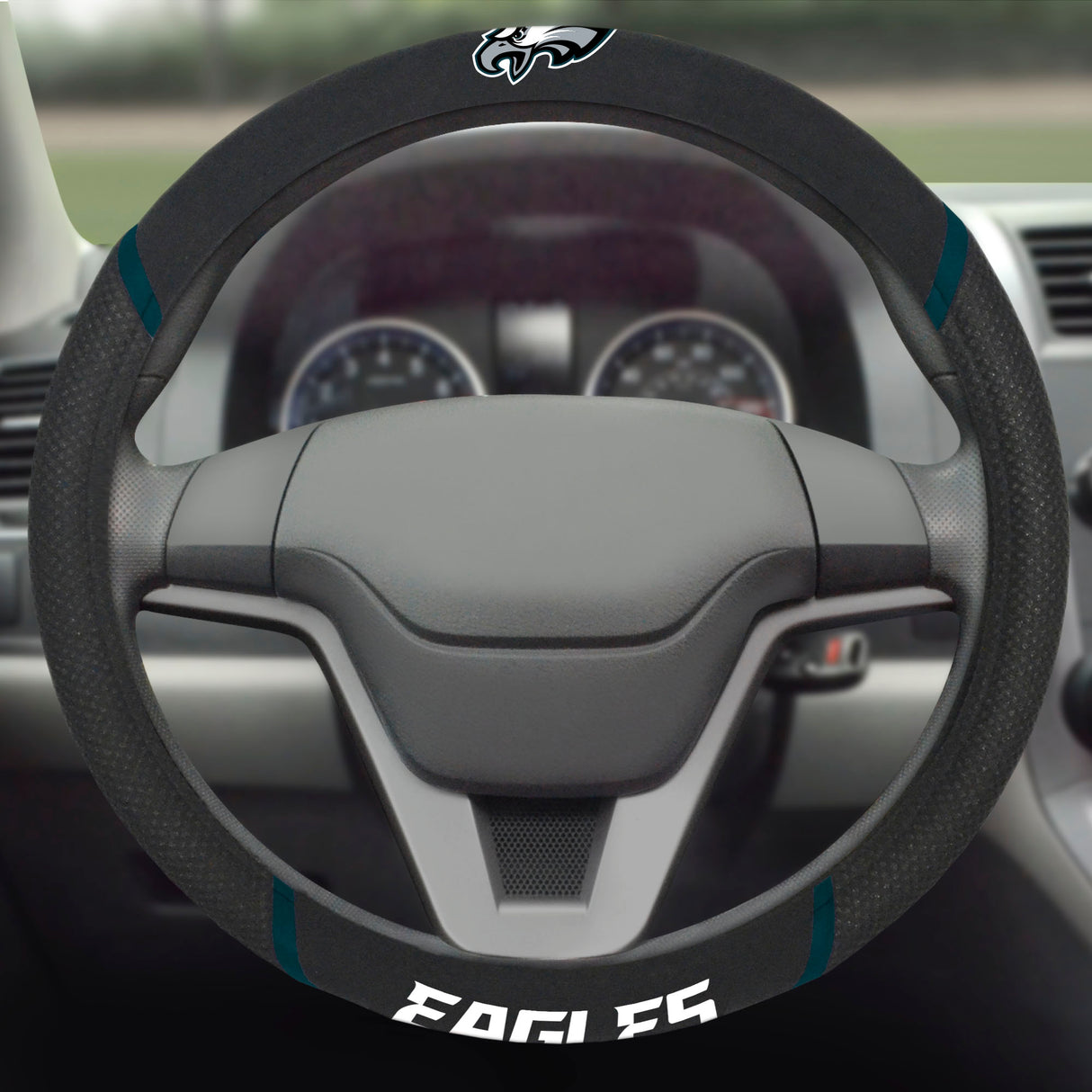 Fanmats Philadelphia Eagles Eagles Embroidered Steering Wheel Cover Fan Gear NFL Philadelphia Eagles