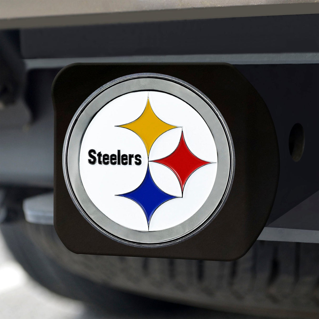 Fanmats Pittsburgh Steelers Black 3D Color Emblem Metal Hitch Cover Fan Gear NFL Pittsburgh Steelers