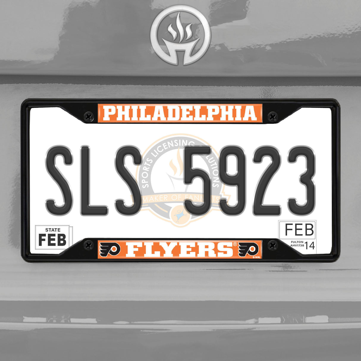 Fanmats Philadelphia Flyers Metal License Plate Frame Black Finish Fan Gear NHL Philadelphia Flyers
