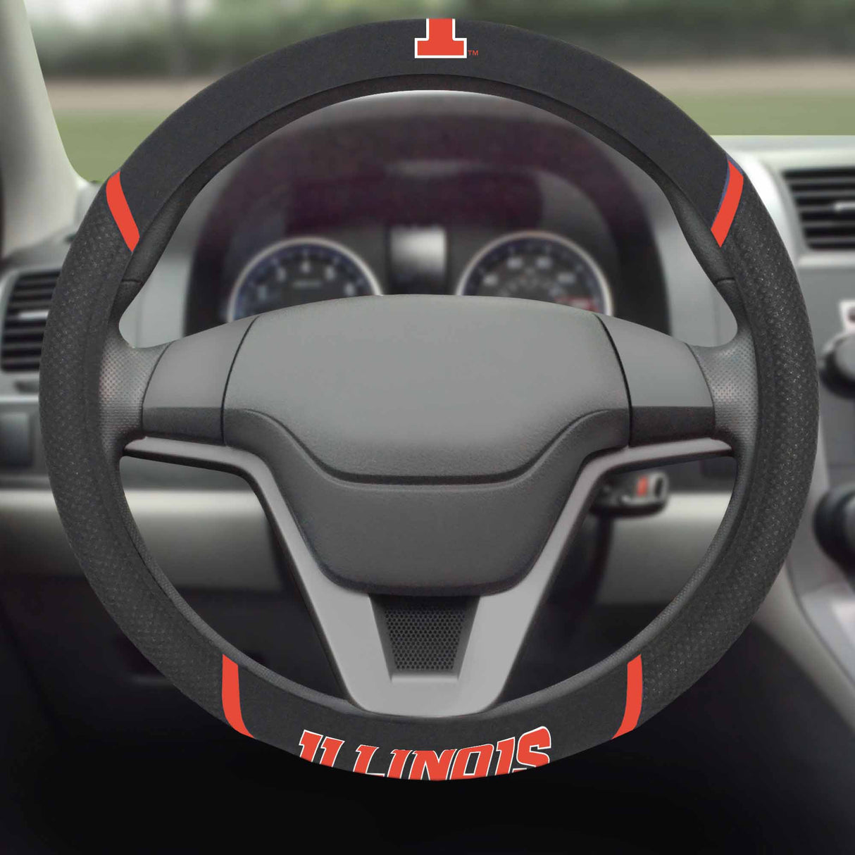 Fanmats Illinois Illini Embroidered Steering Wheel Cover Fan Gear NCAA Illinois Fighting Illini