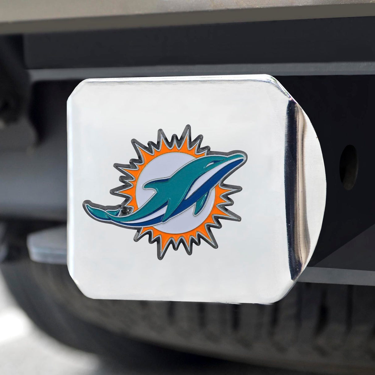 Fanmats Miami Dolphins 3D Color Emblem Hitch Cover Fan Gear NFL Miami Dolphins