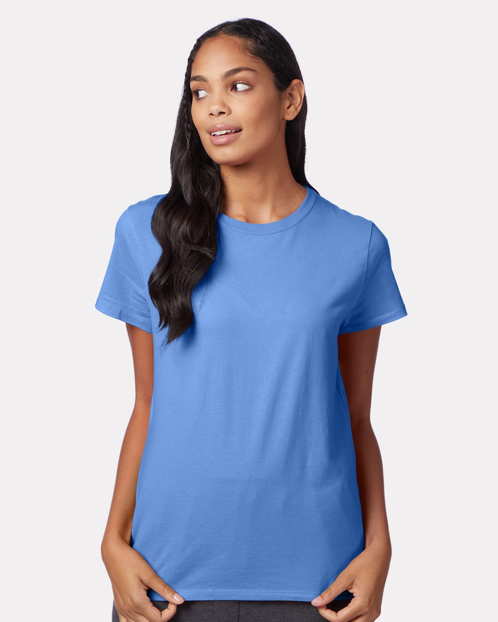 Hanes Women's Perfect-T Cotton T-Shirt SL04 Womens Apparel Shirts & Tops