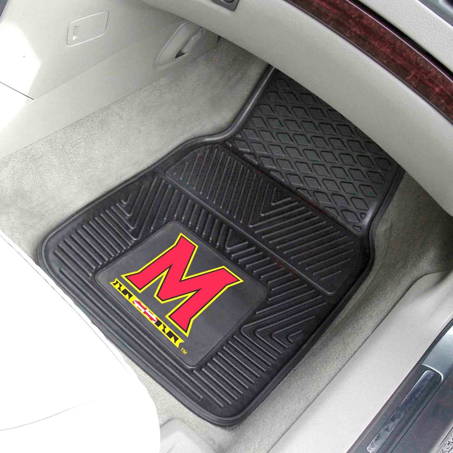 Fanmats Maryland Terrapins Heavy Duty Car Mat Set - 2 Pieces Fan Gear NCAA Maryland Terrapins