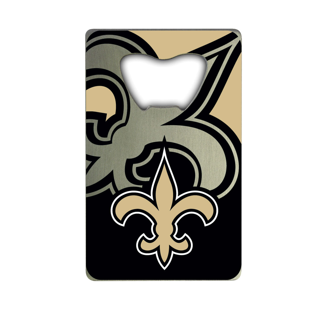 Fanmats New Orleans Saints Credit Card Style Bottle Opener - 2” x 3.25" Fan Gear NFL New Orleans Saints