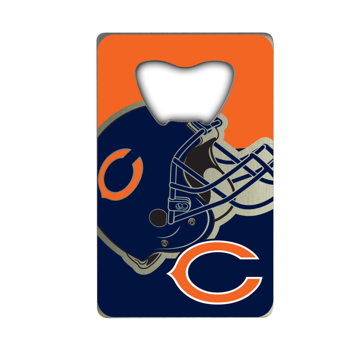 Fanmats Chicago Bears Credit Card Style Bottle Opener - 2” x 3.25" Fan Gear NFL Chicago Bears