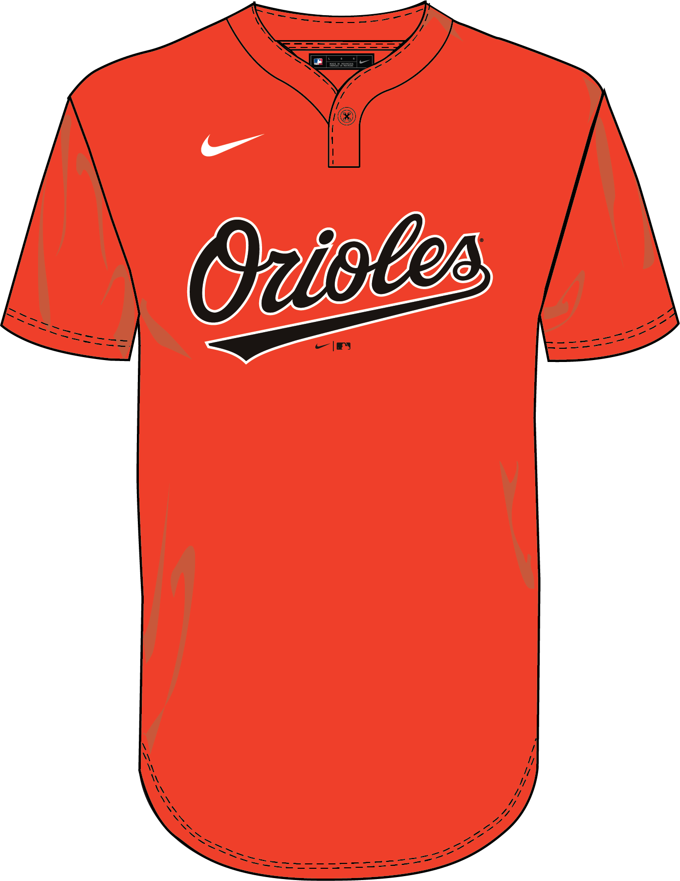 Nike Baltimore Orioles Youth Institutional 1 Button Pullover Fan Gear MLB Baltimore Orioles