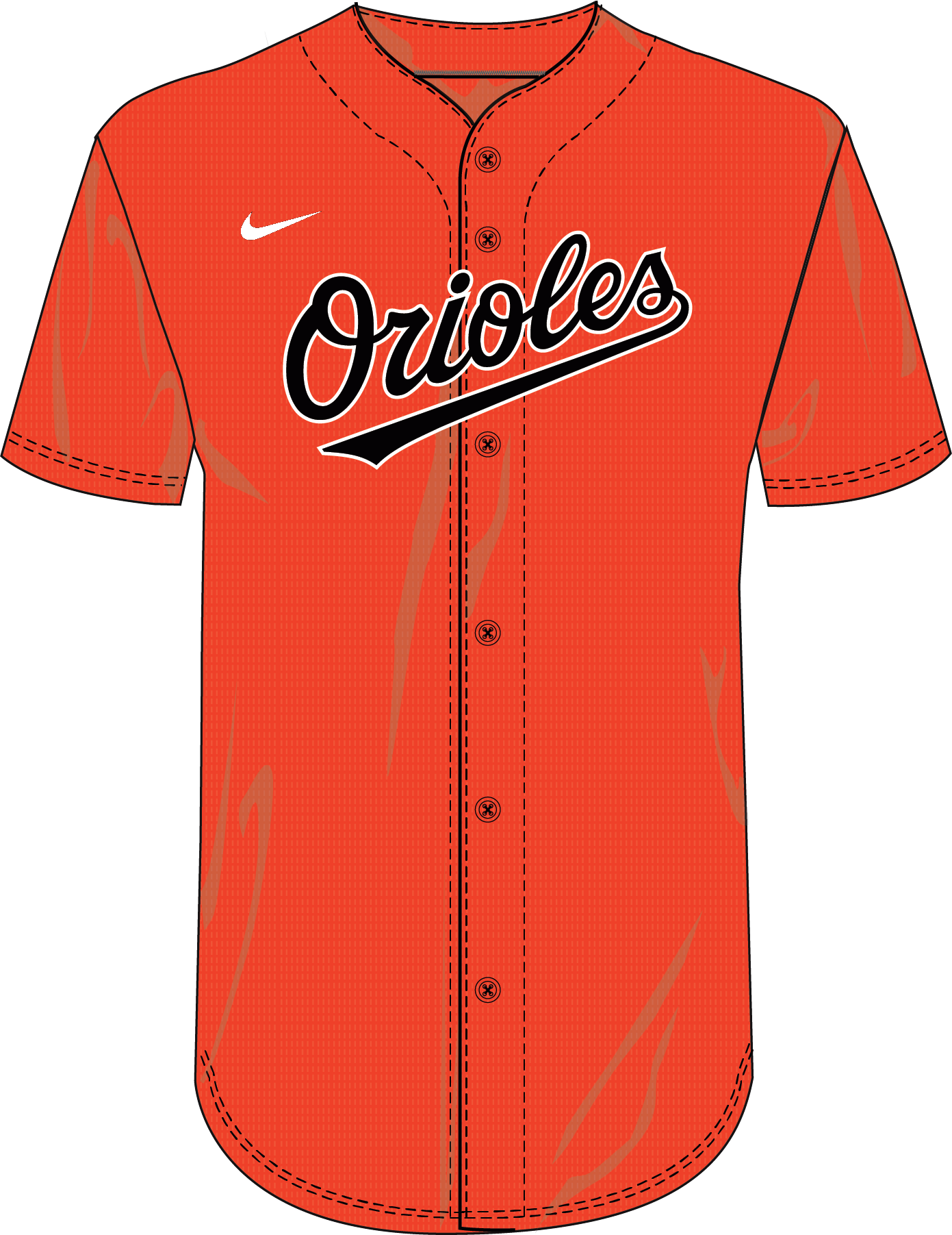 Nike Baltimore Orioles Youth Institutional Full Button Jersey Fan Gear MLB Baltimore Orioles