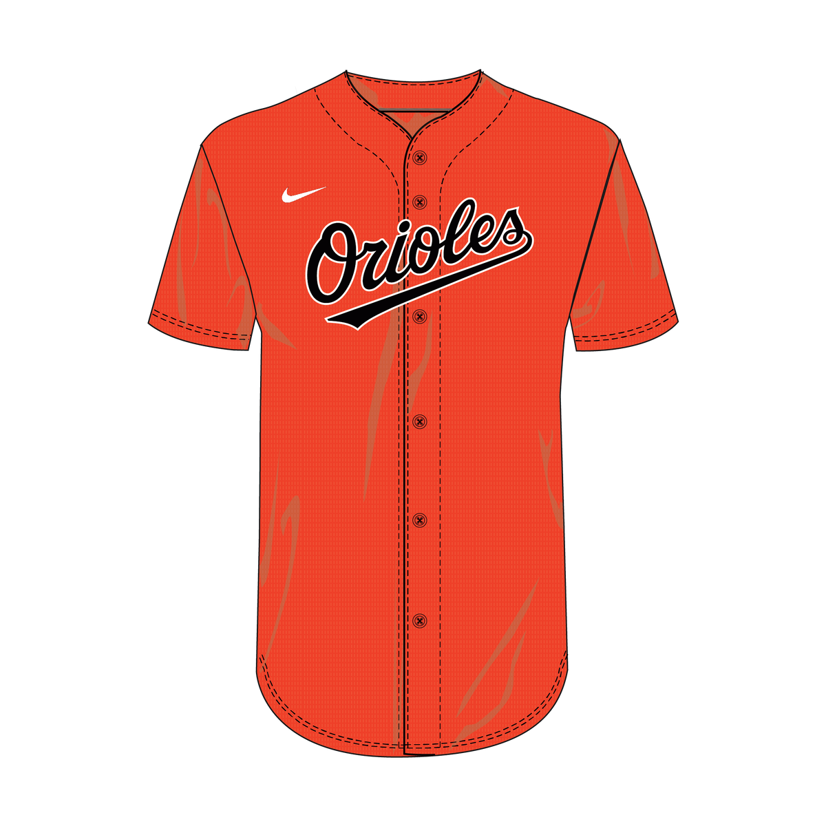 Nike Baltimore Orioles Youth Institutional Full Button Jersey