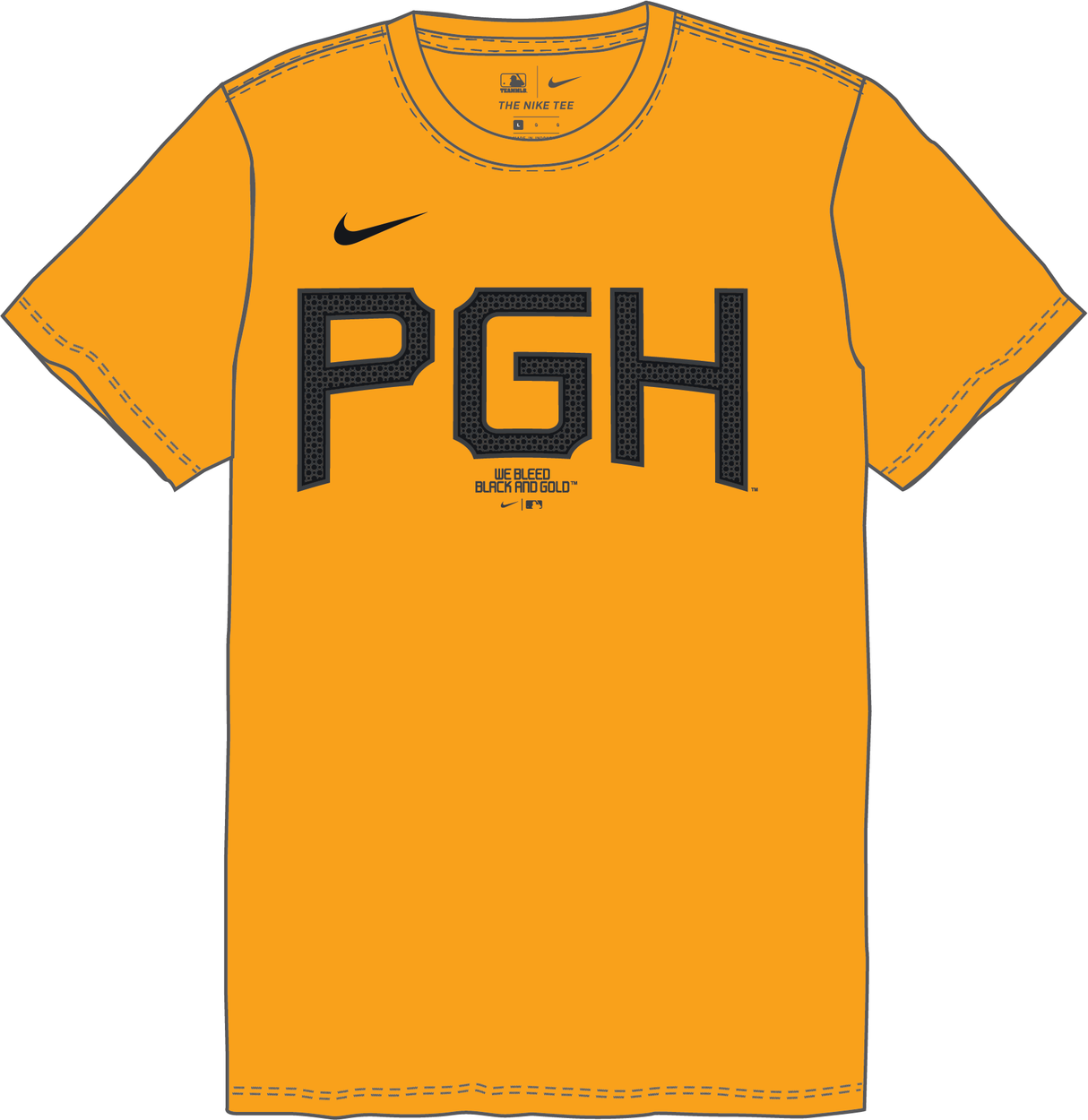 Nike Pittsburgh Pirates Youth Crew Neck Synthetic City Connect Tee